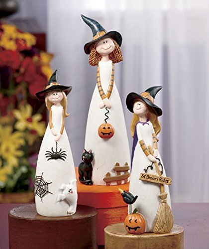 3-Pc-Friendly-Witch-Figurine-Set-Table-Top-Accent-Fall-Autumn-Halloween-Decoration-0