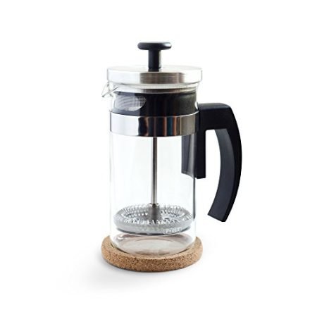 Brillante-Small-French-Press-Coffee-Maker-Tea-Press-350-ml-12-Oz-Premium-Stainless-Steel-European-Glass-Beaker-Unique-2nd-Screen-for-a-Clean-Ground-Free-Cup-of-Coffee-Model-BR-CP1-350-0