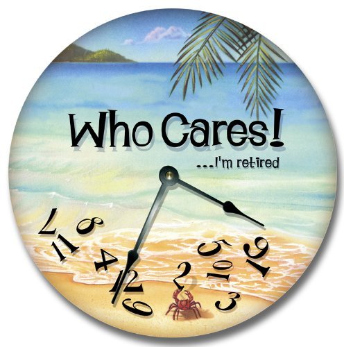 WHO-CARESIm-retired-wall-art-clock-novelty-large-10-12-0