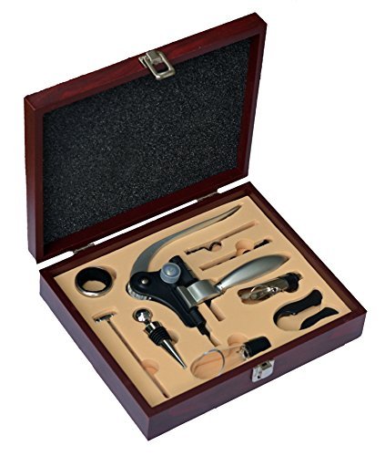 Wine-Gift-Set-9-Piece-Aerator-Rabbit-Lever-Corkscrew-Wine-Accessories-Wedding-Gift-Anniversary-Gifts-Free-eBook-0