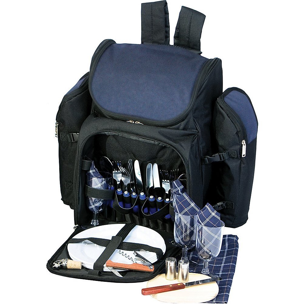 Picnic Plus Tandoor 4-Person Deluxe Picnic Basket Backpack