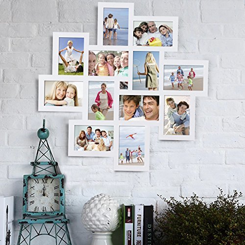 Adeco-White-Wood-12-Openings-Wall-Collage-Picture-Frame-4-x-6-Inch-0-2