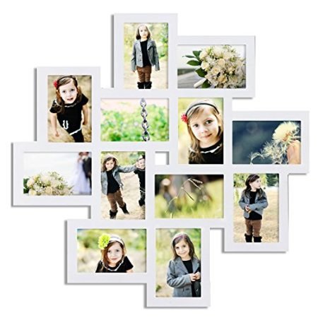 Adeco-White-Wood-12-Openings-Wall-Collage-Picture-Frame-4-x-6-Inch-0