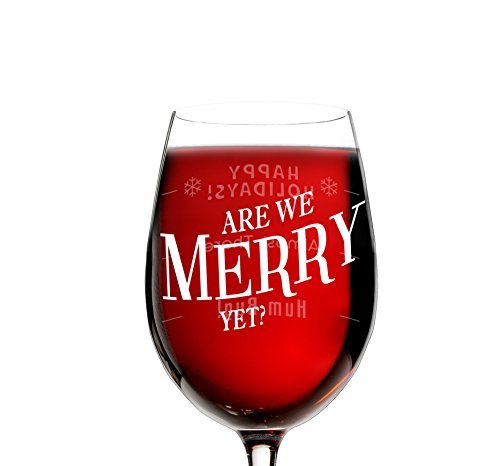 Cutie-Cups-Unique-Christmas-Wine-Glass-Gift-1875-Ounce-Are-We-Merry-Yet-0