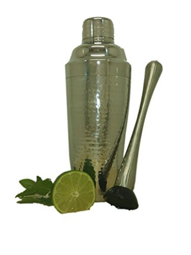 Elegant-Hammered-Martini-Shaker-Set-and-Muddler-Highest-Quality-Barware-Shaker-with-Drink-Recipes-0-2