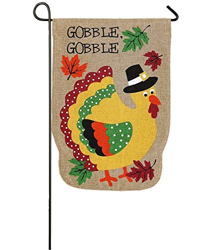 Evergreen-Burlap-Pilgrim-Turkey-Garden-Flag-125-x-18-inches-0