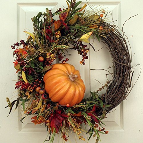 Fall Fields Pumpkin Wreath