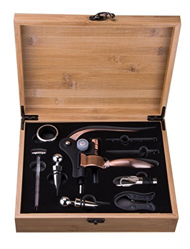 Premium-Rabbit-Style-Wine-Opener-Aerator-Thermometer-Stopper-and-Accessories-Set-with-Bamboo-Case-8-Piece-0