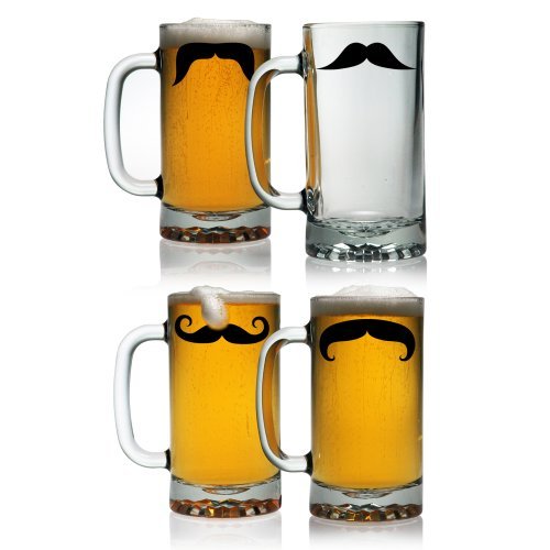 Susquehanna-Glass-Moustaches-Pub-Beer-Mugs-16-Ounce-Set-of-4-0