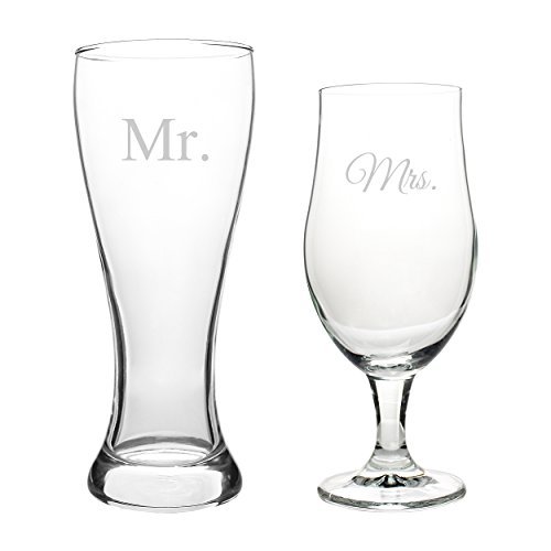 Cathys-Concepts-MM2223-Mr-Mrs-Pilsner-Set-Clear-0