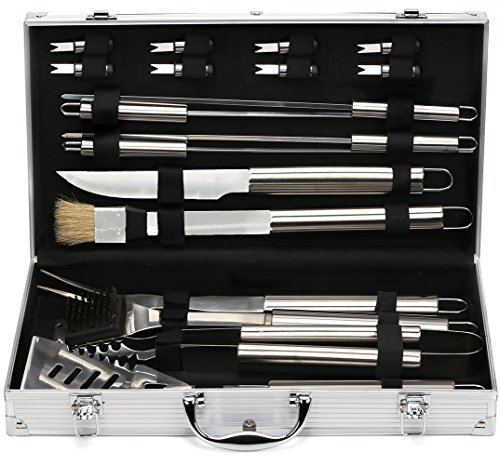 Estilo-EST0239-19-Piece-Stainless-Steel-BBQ-Grill-Tool-Set-with-Aluminum-Storage-Case-0