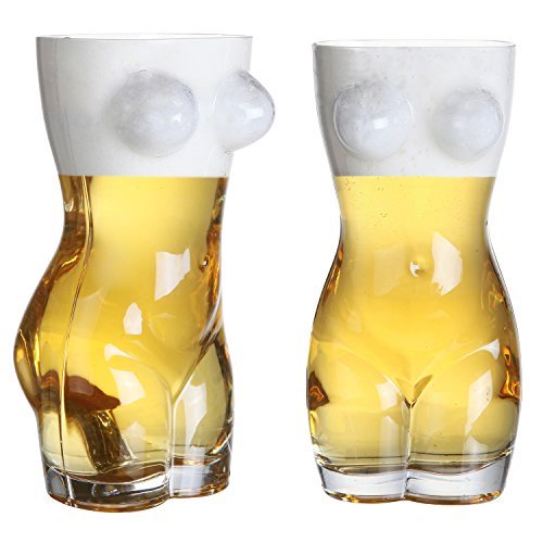 Set-of-2-Novelty-Nude-Silhouette-Design-X-Large-Beer-Glass-55oz-Drinking-Glasses-0