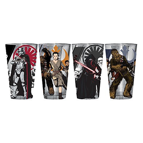 Star-Wars-Silver-Buffalo-SE03P1-Disney-Episode-7-Villain-Poster-Pint-Glass-Set-in-Box-4-Pack-16-oz-Multicolor-0