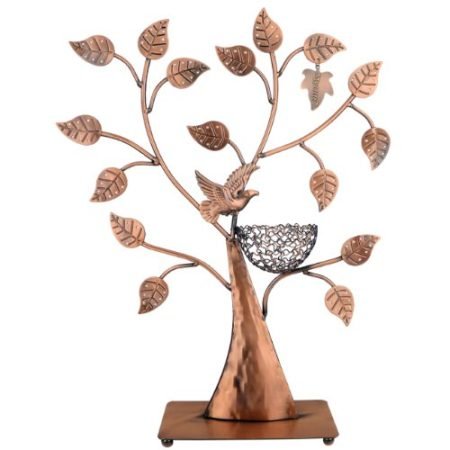 MyGift-Jewelry-Tree-w-Bird-Nest-48-pair-Earrings-Holder-Bracelets-Necklace-Organizer-Stand-0
