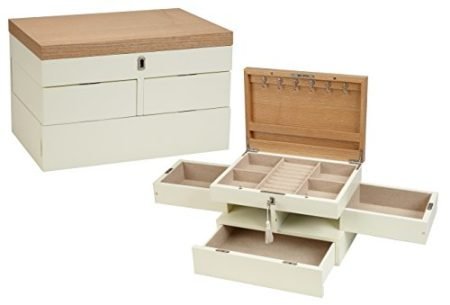 Seya-Modern-Fully-Locking-Wooden-Jewelry-Organizer-Box-Cream-White-0