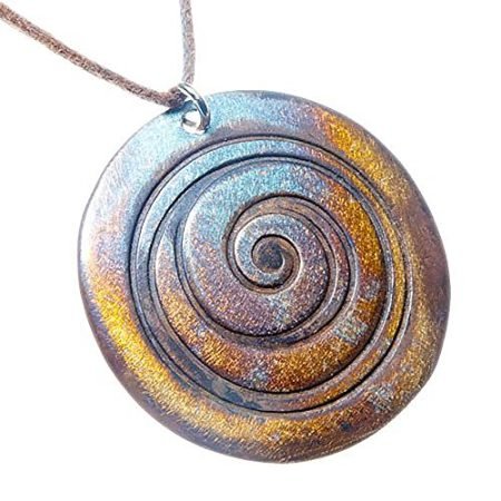 Spiral-Iridescent-Pendant-Necklace-on-Adjustable-Natural-Fiber-Cord-0