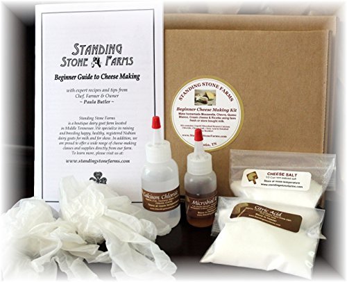 Standing-Stone-Farms-Basic-Beginner-Cheese-Making-Kit-Mozzarella-Burrata-Burricota-Chevre-Ricotta-Marscapone-Butter-0
