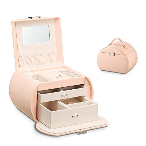 Vlando-Jewelry-Box-from-Netherlands-Design-Team-with-Mirror-and-Storage-Drawers-Pink-NEW-0