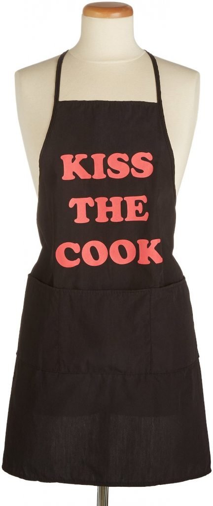 Funny Guy Mugs Kiss the Cook Apron, Black