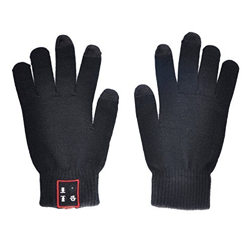 Momoday-Bluetooth-Free-Hands-Call-Talking-Touch-Screen-Knit-Gloves-Headset-with-Conductive-Fingertips-for-Smartphone-Black-0