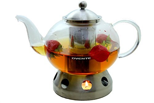 Ovente-FGD51T-Glass-Teapot-with-Stainless-Steel-Warmer-51-oz-Clear-Glass-0