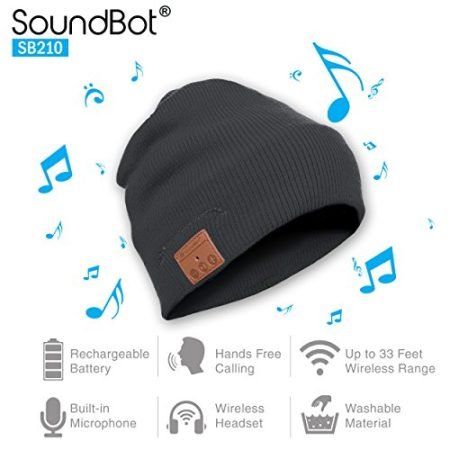 Soundbot-SB210-HD-Stereo-Bluetooth-41-Wireless-Smart-Beanie-Headset-Musical-Knit-Headphone-Speaker-Hat-Speakerphone-Capbuilt-in-Mic-Gry-0