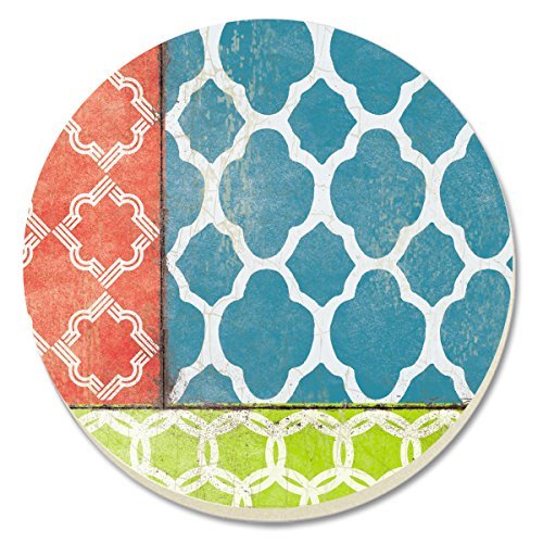 CounterArt-CoralTeal-Quatrefoil-Absorbent-Coasters-Set-of-4-0
