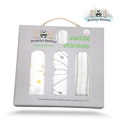 Brooklyn-Bamboo-Swaddle-Swaddling-Receiving-Blankets-3-Pack-Organic-Hypoallergenic-SOFT-Unisex-Infant-And-Toddler-Layette-Sets-Baby-Registry-And-Gift-Basket-Sets-0