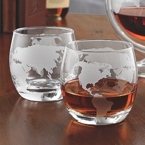Etched-Globe-Whiskey-Glasses-12-oz-Set-of-2-0