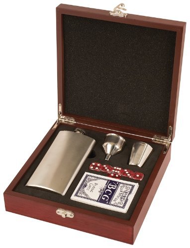 Rosewood-Finish-Flask-Gift-Set-0